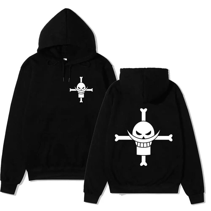 Whitebeard Animation Print Coat Anime Men's Fashion Autumn Wool Hoodie Long-Sleeve Clothing Regular Fit Sportswear