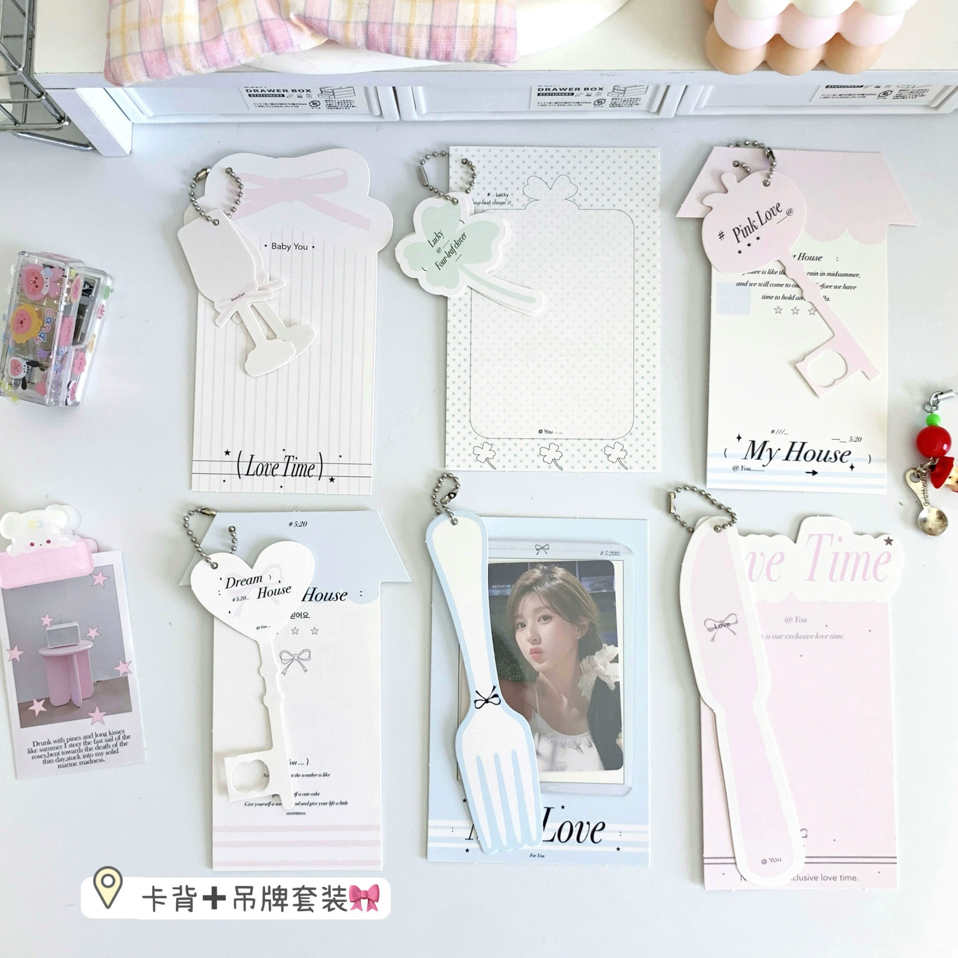 Оригинальный набор на задней стороне бирки из подвески карты Аксессуары Упаковка украшения Простой стиль практичные подвески для карт DIY