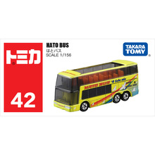 TOMY多美卡仿真合金小汽车模型男孩玩具车42号观光巴士车模859420