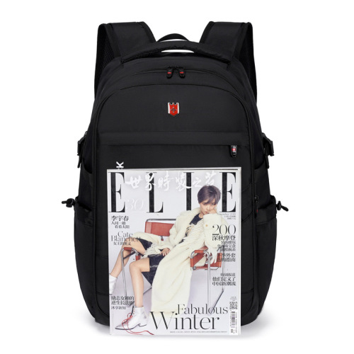 Double-shoulder bag for men, large capacity business computer backpack, hiking travel bag, suitable for middle school, high school, college students.