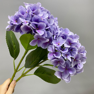 80cm hydrangea simulation flower single branches big hydrangea home decoration fake flower wedding flower arrangement dining table placed hydrangea flower arrangement
