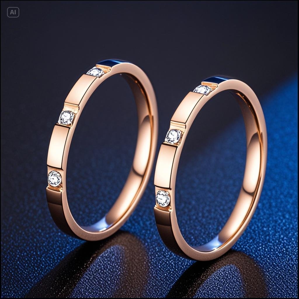 2mm titanium steel ring female niche light luxury can not drop the pigment ring simple ins micro diamond exquisite temperament bracelet wholesale