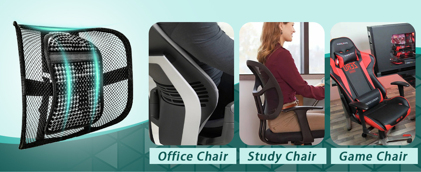 Four Seasons Universal Car Lumbar Support Breathable Waist Support Office Seat Massage Leather Nail Cushion Car Back Support