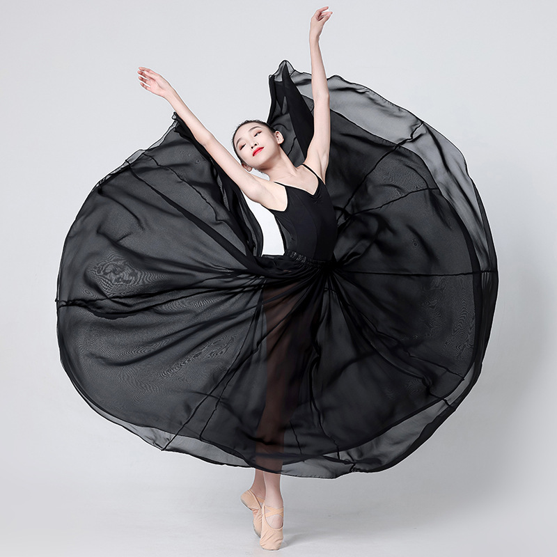 Classical dance big skirt performance clothing dresses double -layer…