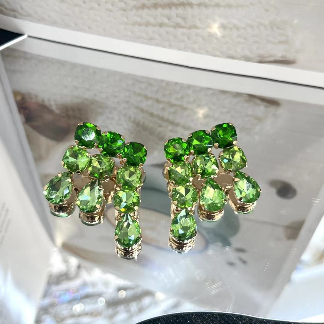 Fashion Water Droplets Alloy Inlay Artificial Diamond Womenu0027S Drop Earrings 1 Pair