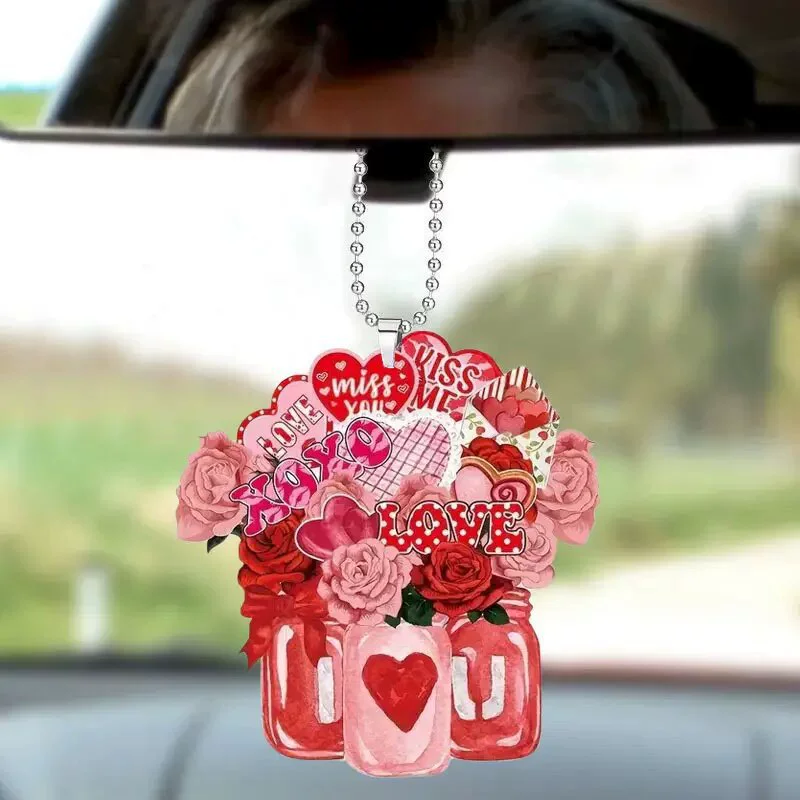 Трансграничные горячие продажи украшения ко Дню Святого Валентина кулон акриловые цветы Love Plane кулон автомобиль подвесной праздничный подарок украшение