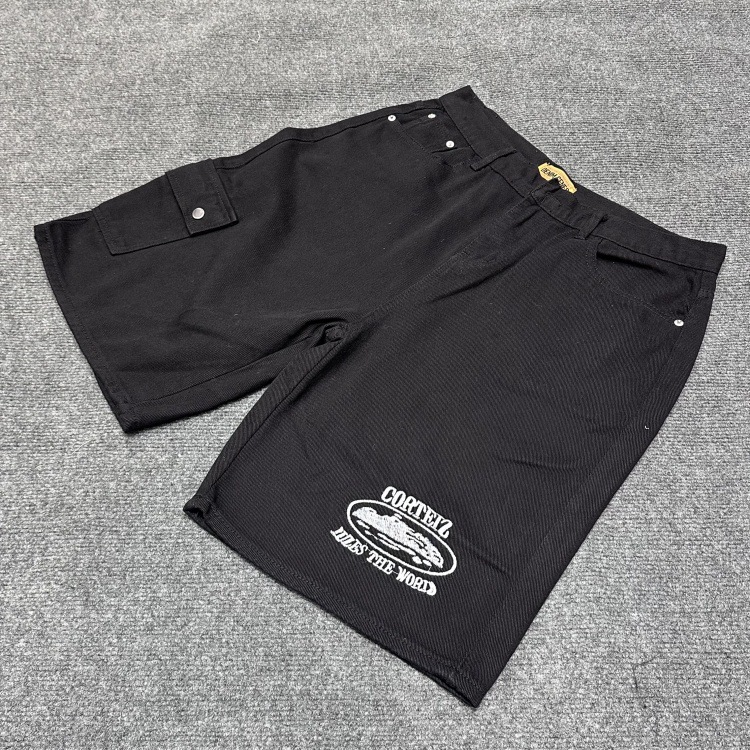 Marca de moda europea y americana transfronteriza Alcatraz Camiseta de manga corta con estampado de letras reflectantes Traje de pantalones cortos casuales de calle para hombres y mujeres