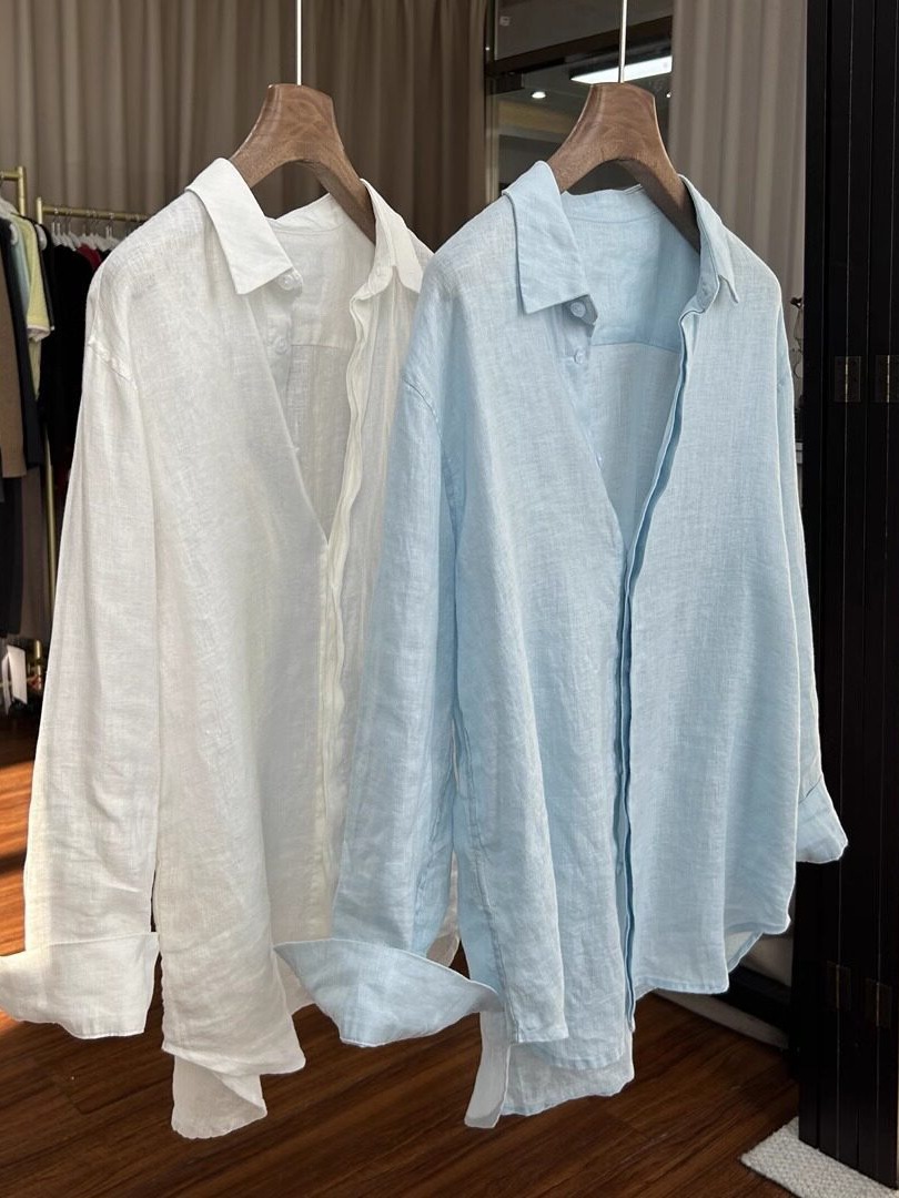 Summer classic solid color shirt for leisure