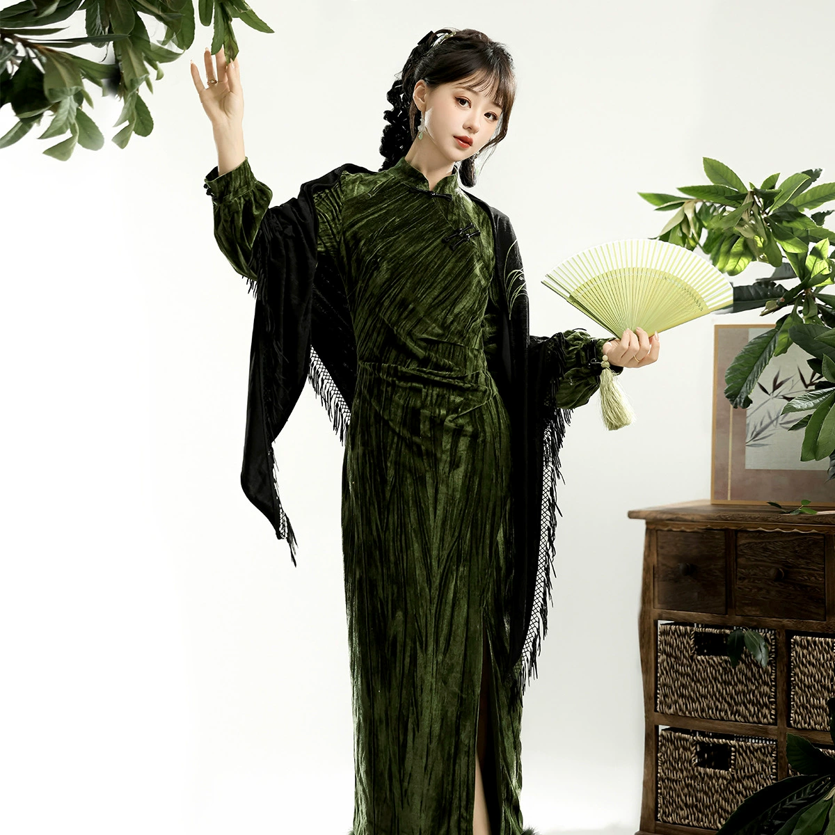 Оригинальный дизайн Youyou Lanting, новый женский костюм в национальном стиле в стиле шинуазри, новый повседневный костюм-шаль Cheongsam X107