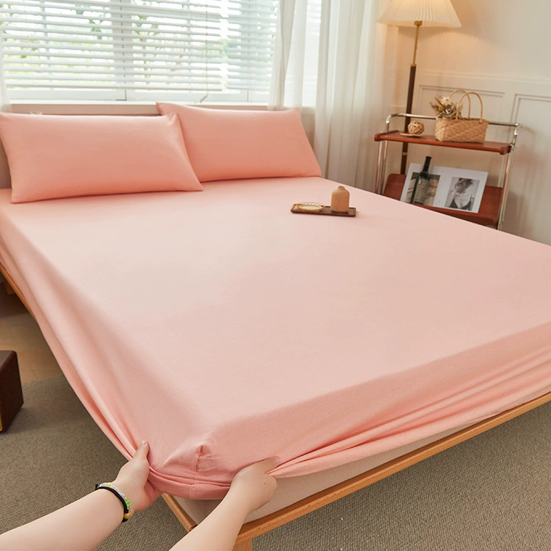 Thickened old coarse cloth sheets, simple striped home double machine washable student dormitory sheets, can be equipped with a three-piece set