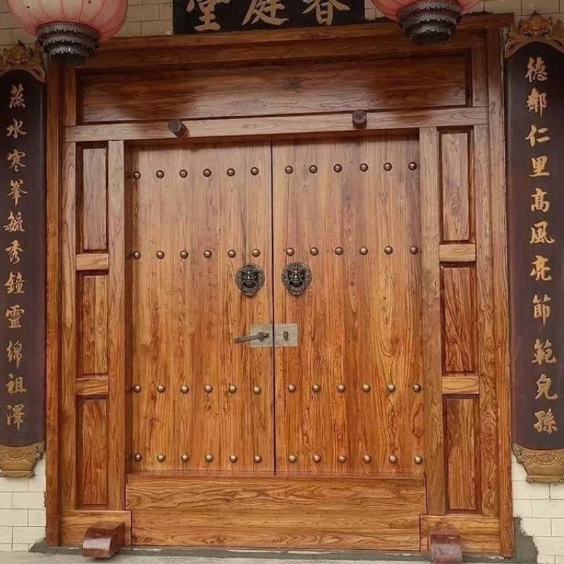 Old Elm Wood Solid Wood Doors, Vintage Wooden Doors for Traditional Architecture, Courtyard, Ancestral Hall, Rural Double-Opening Main Doors, the Treasure of the Store Old Elm Wood Solid Wood Doors, Vintage Wooden Doors for Traditional Architecture, Courtyard, Ancestral Hall, Rural Double-Opening Main Doors, the Treasure of the Store