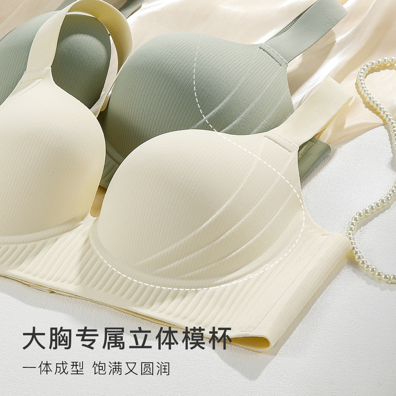 大胸显小内衣女士调整型收副乳防下垂全罩杯2025春夏季薄款文胸罩|undefined