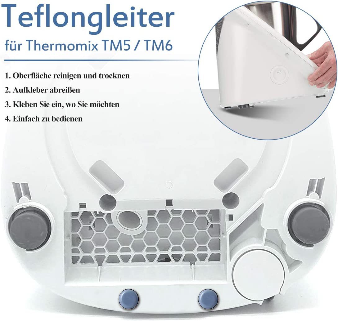 4 accesorios de almohadillas antideslizantes compatibles con Thermomix TM5,TM6 procesador de alimentos y Monsieur Cuisine