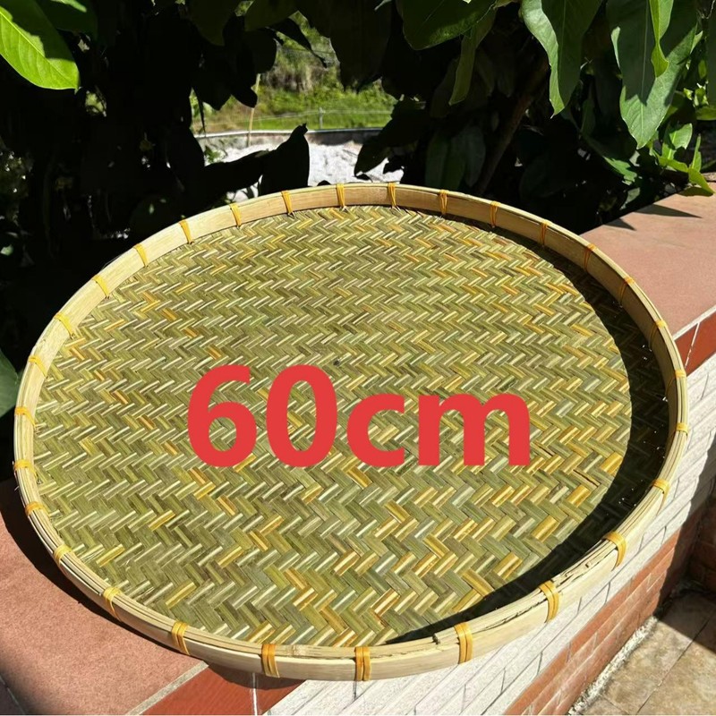 竹编圆簸箕无孔竹筛子家用晾晒网竹制品竹匾绘画装饰舞蹈道具|undefined