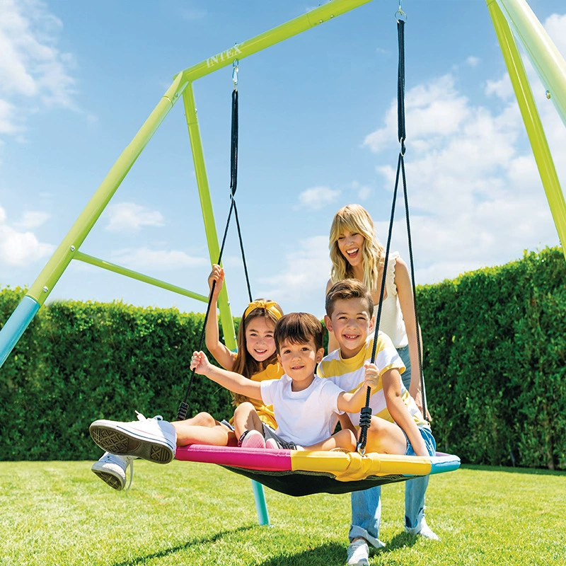 INTEX44111 Сине-зеленая тарелка качели группа дети дети открытый двор качели изогнутые доски ребенка