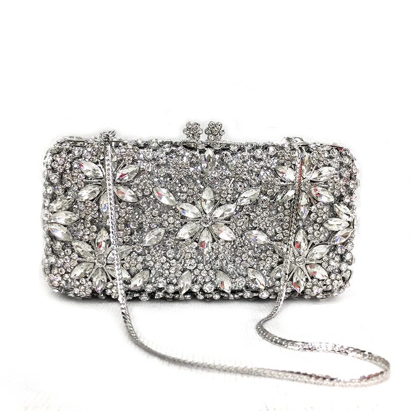 * BL002 bolsas de diamante de diamante de metal de cristal bolsa de cena de diamante de dama bolsa de mano bolsa de diamante de novia negro