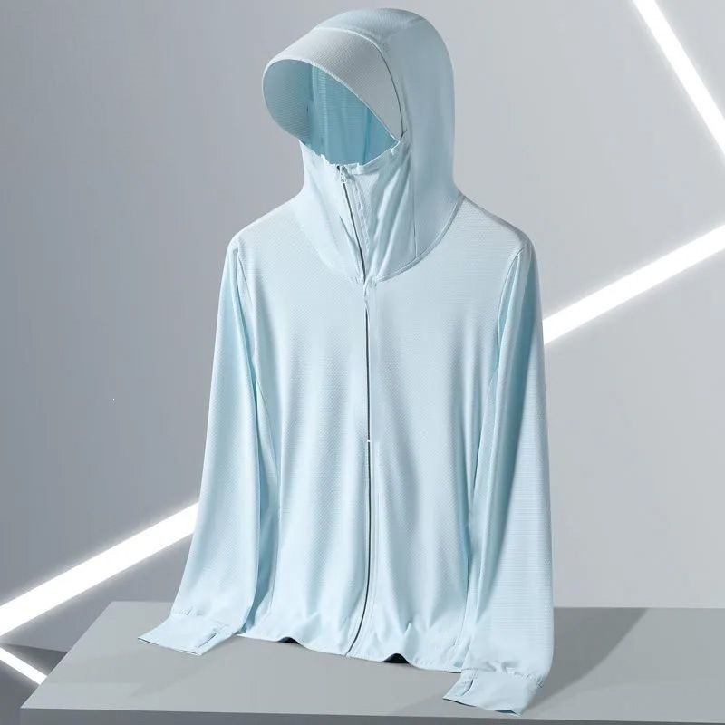 Women's summer new ice silk sun protection jacket with detachable hood, UV protection, thin outdoor cycling coat