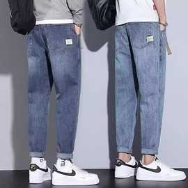 Men's Jeans2023秋季新品韩版潮男弹力修身小脚长裤百搭休闲牛仔