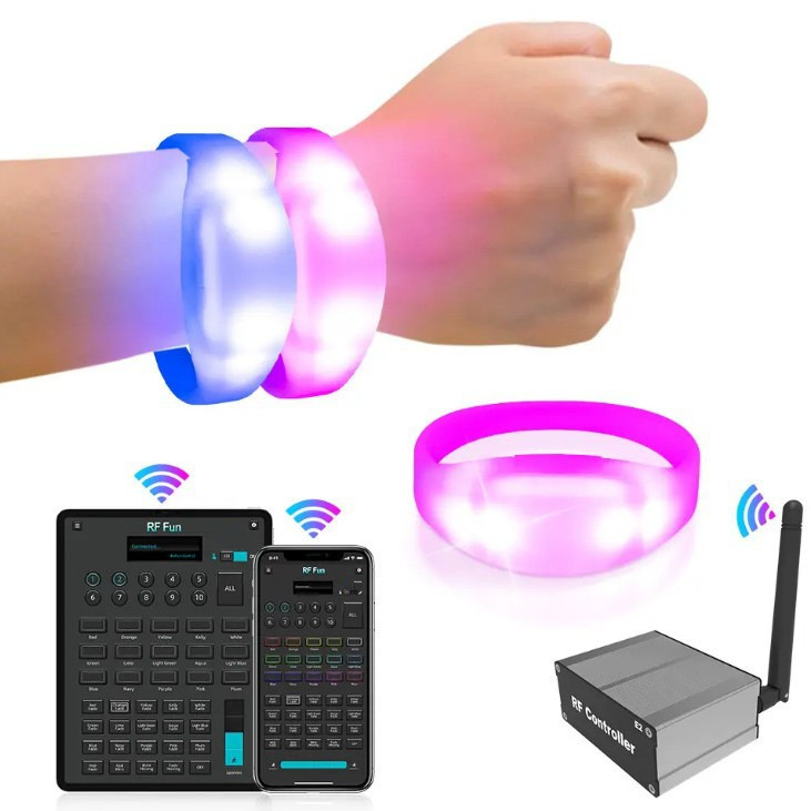 磁気発光ブレスレットコンサート音楽祭応援小道具 LED 発光ブレスレット応援発光リストバンド|undefined