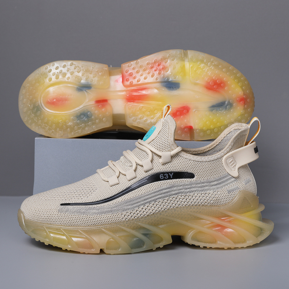 Zapatos de hombre 24 primavera nuevos zapatos de malla de color inferior de la jalea zapatos casuales 55 zapatos de hombre de tamaño Comercio exterior al por mayor