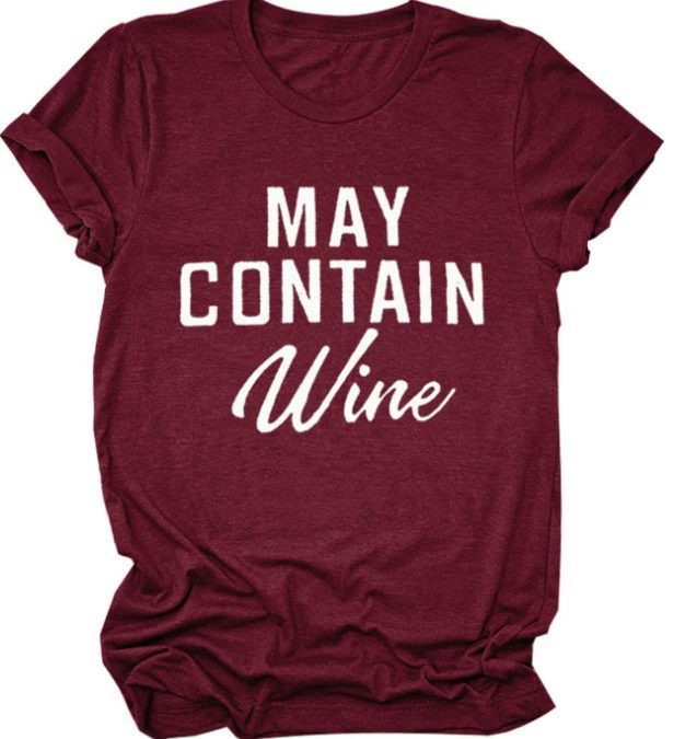 Футболка 2MAY CONTAIN Новая модная футболка с коротким рукавом и буквенным принтом