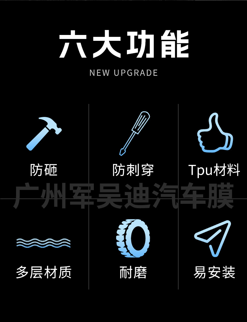 TPU Headlight Film Smoked Black Light Protection Film