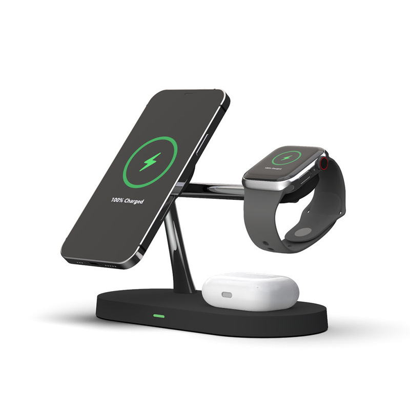 Cross-Border New Model Dual 15W Five-In-One Wireless Phone Charger Suitable for Apple Phones, Watches, and Earphones T268 Cross-Border New Model Dual 15W Five-In-One Wireless Phone Charger Suitable for Apple Phones, Watches, and Earphones T268