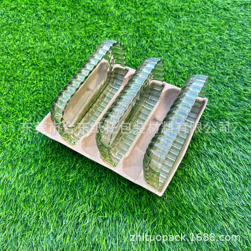 Customized Glass Plates Provide All-Round Protection, Biodegradable and Recyclable Paper Packaging Lined with Environmentally Friendly Pulp Molded Paper Trays