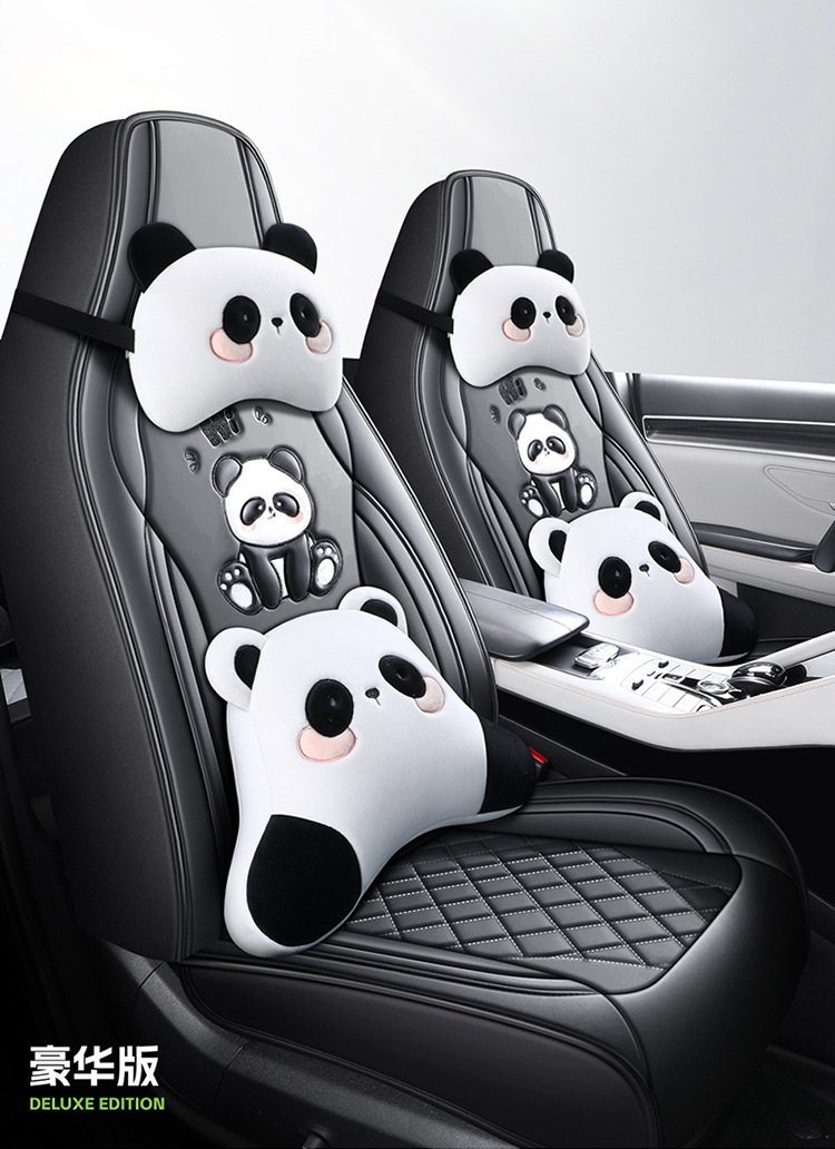 New Cartoon Car Seat Cover, All-Inclusive, All-Season, Full Leather Seat Cushion, Special for Spring and Summer Car Seat Cushion and Seat Cover