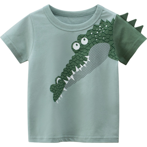 27kids Korean style children's clothing 2024 summer new wholesale children's short-sleeved t-shirt male baby clothes one piece consignment sale
