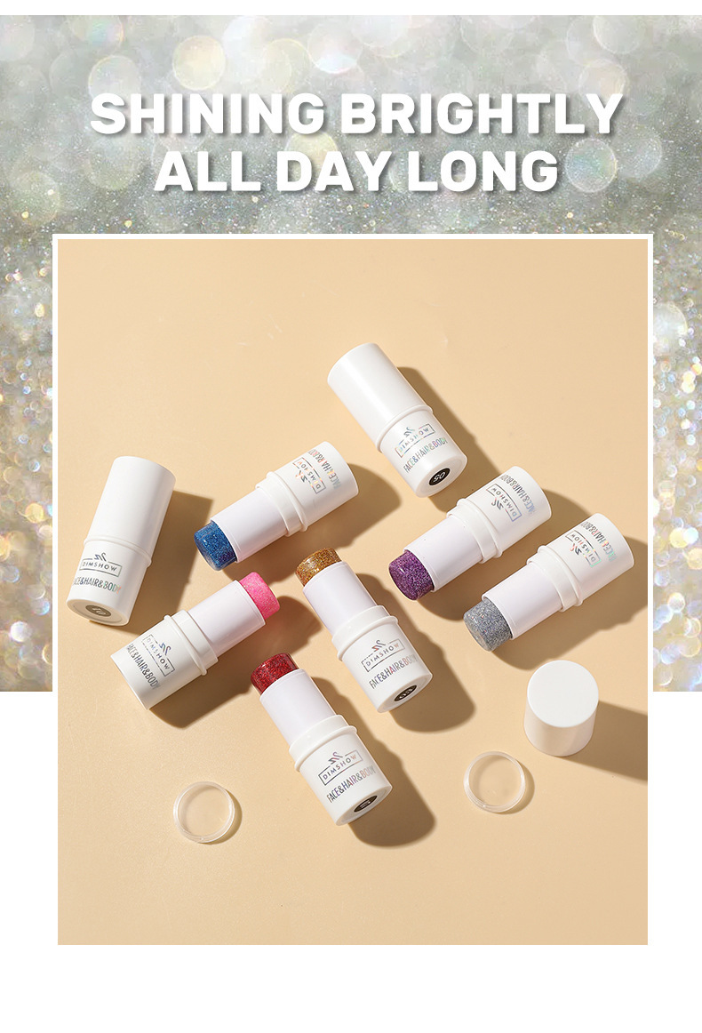8-color stage makeup facial glitter eyeshadow beauty makeup Dazzling body sequin stick undefined