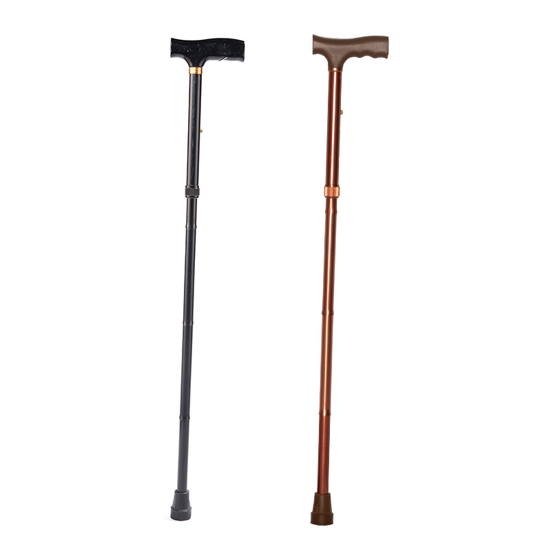 Muletas para ancianos, bastones ligeros antideslizantes, bastones, jóvenes, alpinismo plegable, aleación de aluminio, mutadores individuales, bastones