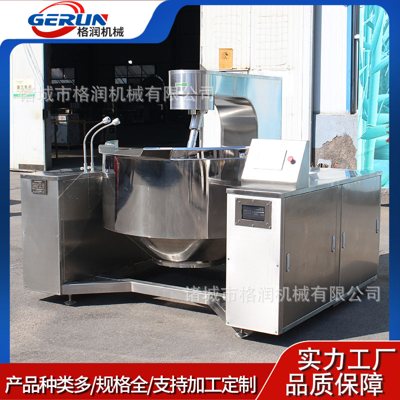 不锈钢全自动炒料机 小龙虾底料炒制加工设备 酱料搅拌炒锅