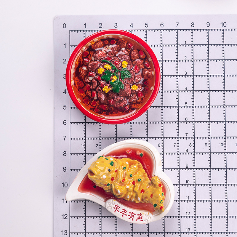 地方菜系食玩冰箱贴中国美食冰箱贴对对碰盲袋批发直播间中式美食|undefined