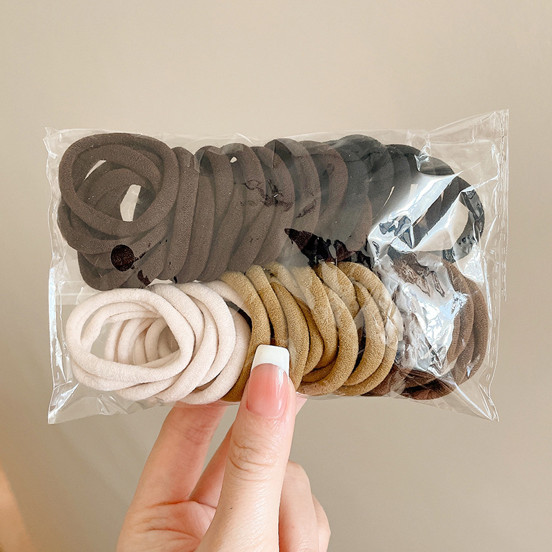 Anillo para el cabello de los niños, banda de goma de alta elasticidad, cabello trenzado, no daña el cabello, cuerda para atar al bebé, red neta 2025 nueva funda de cuero de cuerda para el cabello