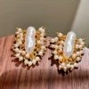 Earrings pearl, silver 925 sample