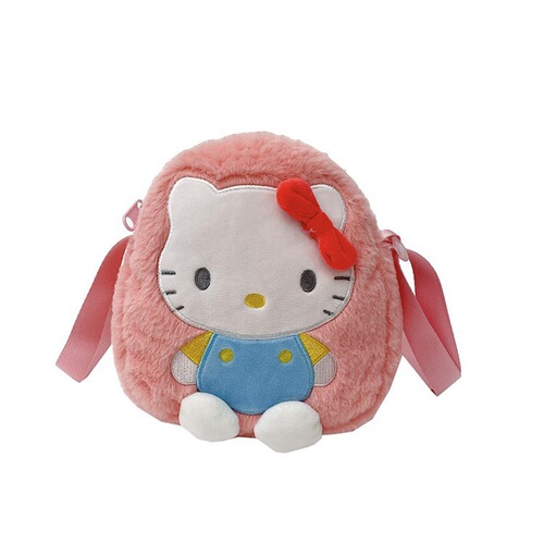 Sanrio plush toy bag, Cinnamon dog Kurome doll bag, grabber doll bag, cartoon cute plush bag