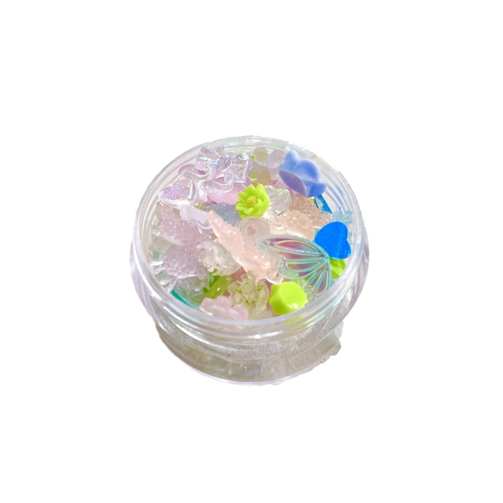 Nuevo Hada mezclada accesorios de uñas hielo transparente Camelia mariposa alce amor hadas uñas paquete de material