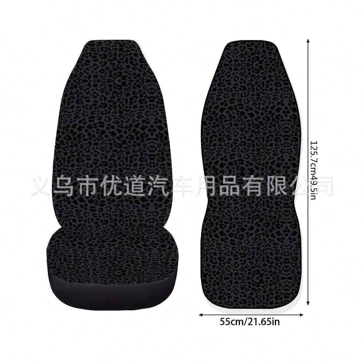 Transfronterizo Amazon tume venta caliente estampado de leopardo negro funda de asiento universal para automóvil