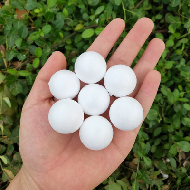 White round styrofoam ball from foam for early age, handmade