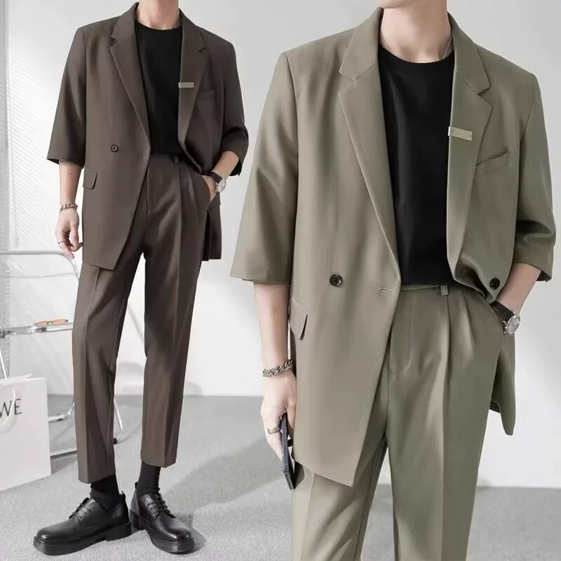 Легкий ветер пиджак с короткими рукавами, мужской костюм, чтобы носить молодежную корейскую тенденцию