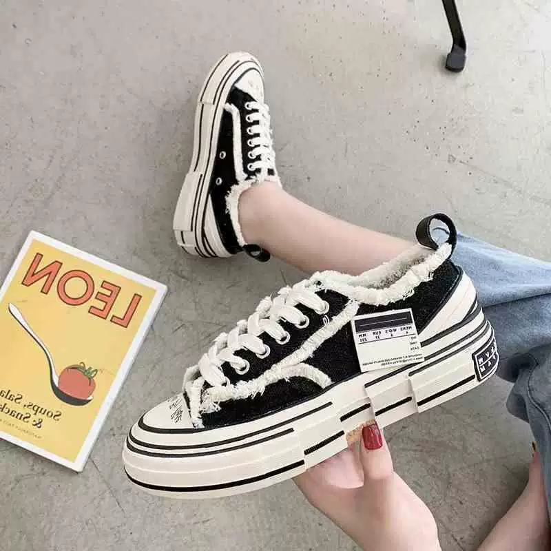 Кроссовки, демисезонная универсальная обувь на платформе для отдыха, большой размер, корейский стиль