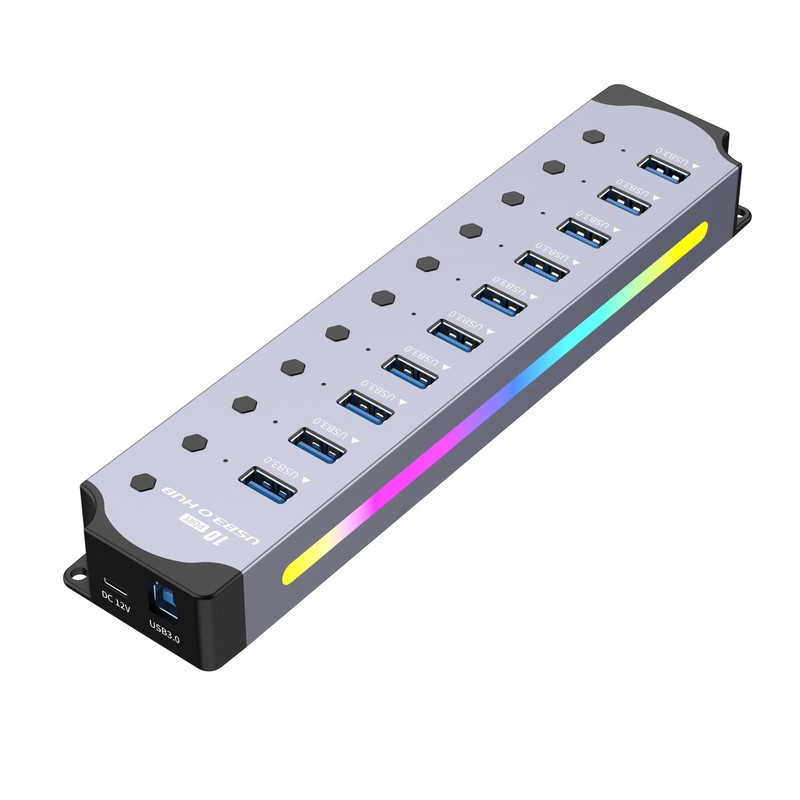 USB ドッキング ステーション RGB クール USB HUB3.0 ハブ 10 ポート 7 ポート 4 ポート スプリッター コンピューター エクステンダー|undefined