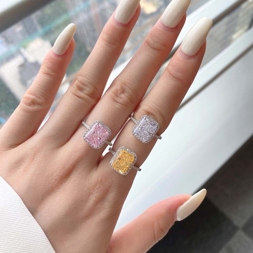 Fashion Geometric Sterling Silver Plating Zircon Rings 1 Piece