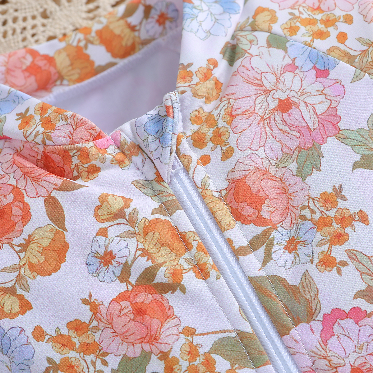 SAMGAMIBABY children's swimwear new girls long sleeved printed one piece swimsuit_voghion.com