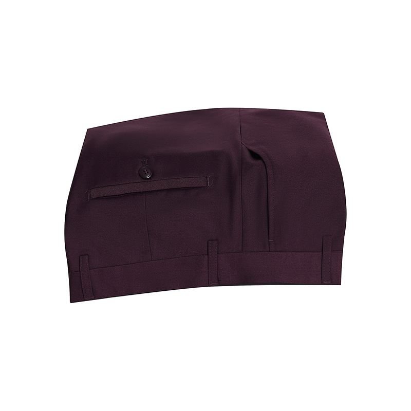 Dark red pants with elastic waist