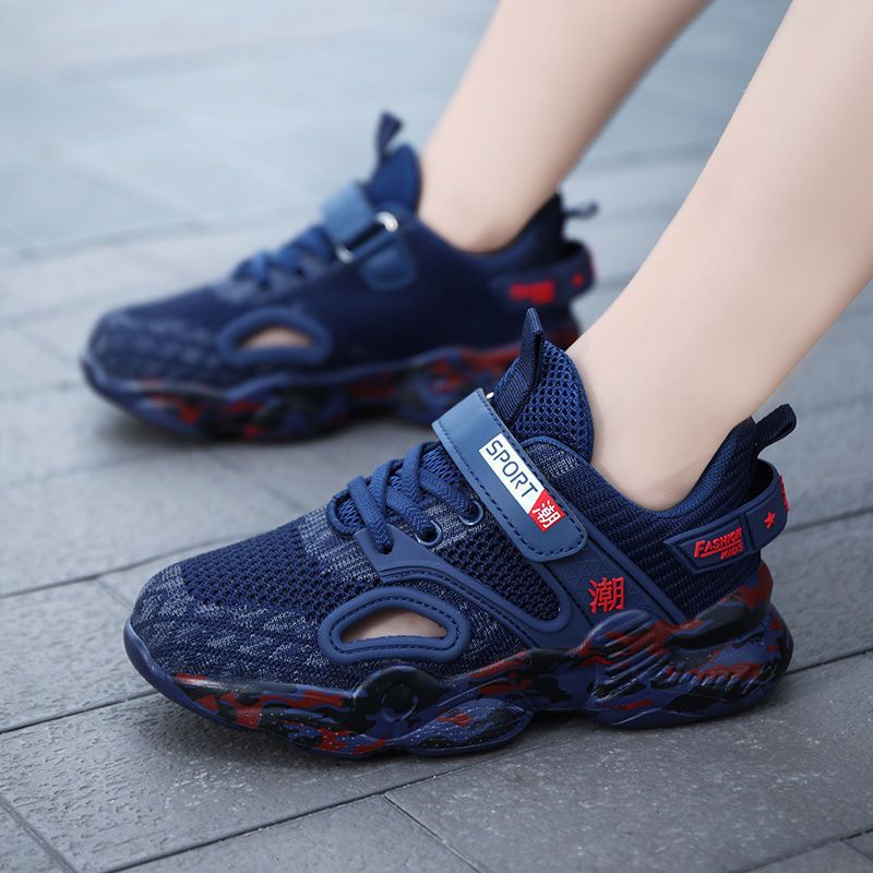 Zapatos infantiles para niños Zapatos deportivos para niños 2022 nuevo primavera y otoño Zapatos de malla transpirables para niños de edad media y media