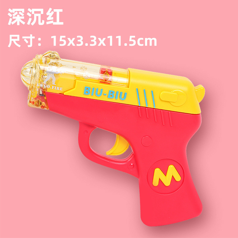 Bebé niños sonido y luz juguetes pistolas musicales para niños y niñas revólver eléctrico simulación pequeña pistola puesta en el mercado nocturno mayorista