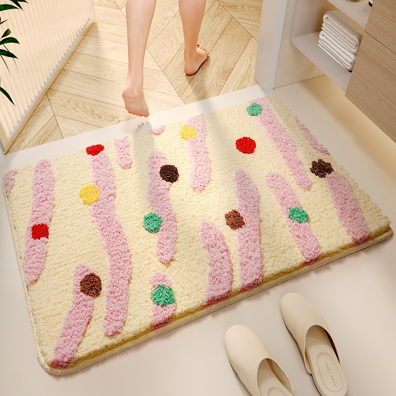 Baño alfombra de suelo absorbente de agua Baño alfombra de puerta Baño puerta de entrada Baño alfombra antideslizante alfombra de secado rápido