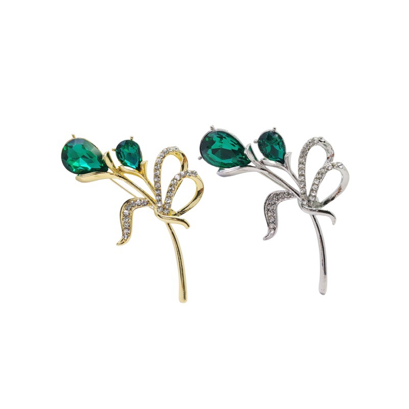 Luxuriöse Tulpen Brosche Mit Katzenaugen Stein Für Damen_voghion.com